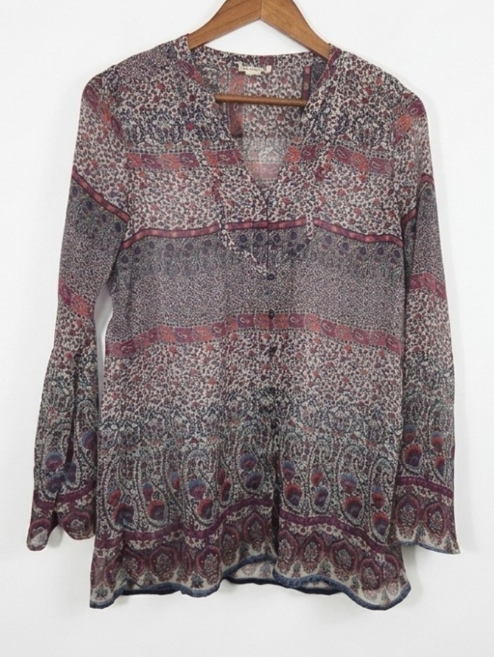 Converse full button down blouse